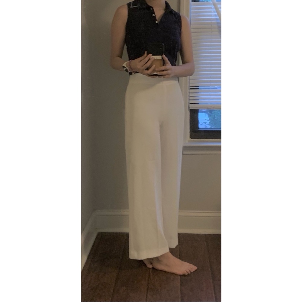 Zara white wide leg pants size S